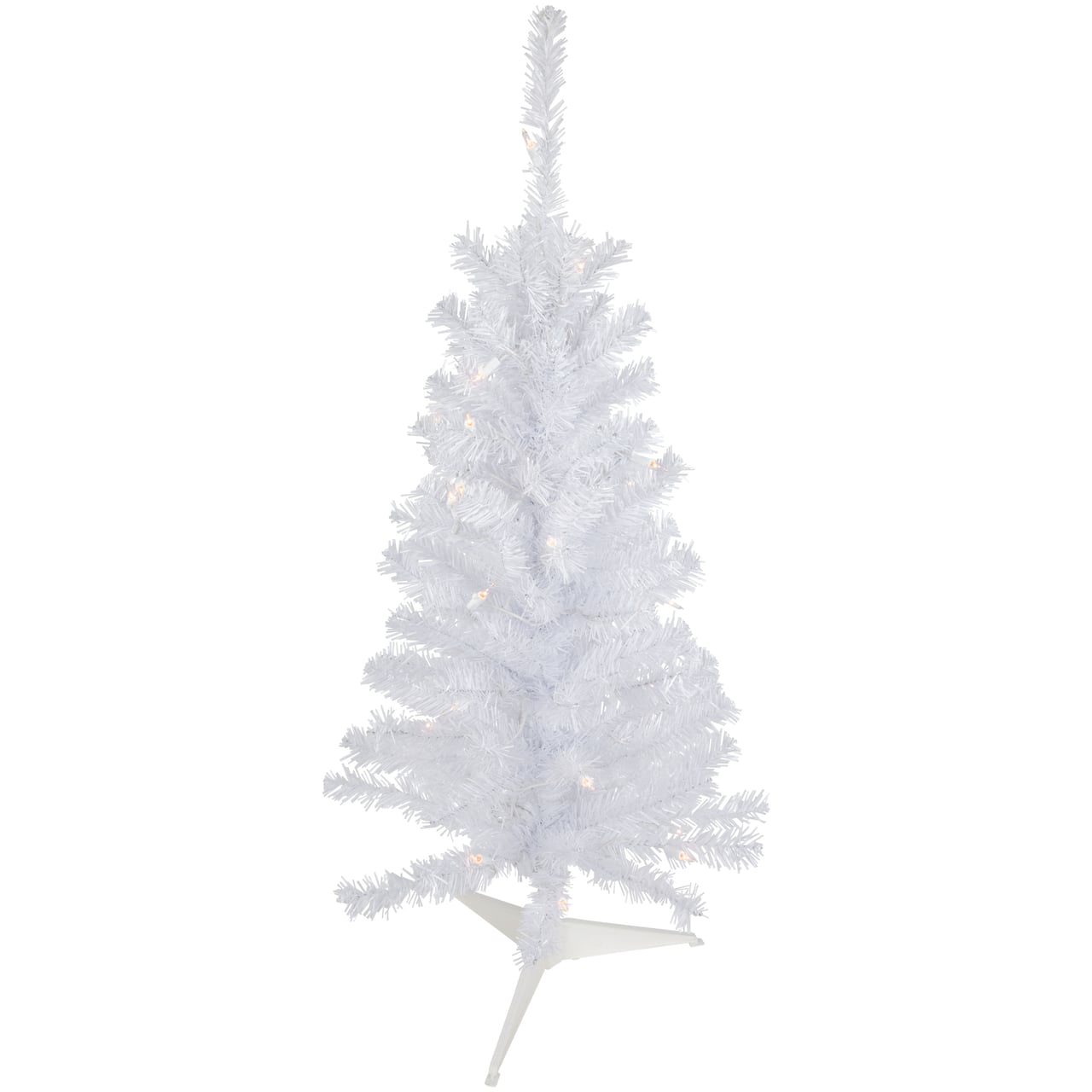 3ft. Pre-Lit Woodbury White Pine Slim Artificial Christmas Tree, Clear Lights